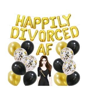 Divorce Party Decorations Kit Included "DIVORCED"